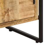 4-Tier Bookcase 80x30x180 cm Rough Mango Wood - Close-Up Angle