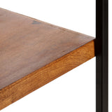 4-Tier Bookcase with 6 Drawers 122x36x181 cm Solid Mango Wood - 45-Degree Angle