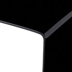 Coffee Table Black 98x45x31 cm Tempered Glass