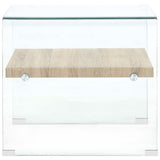 Coffee Table Clear 50x50x45 cm Tempered Glass