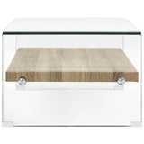 Coffee Table Clear 98x45x31 cm Tempered Glass - Side View