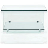 Coffee Table Clear 50x45x33 cm Tempered Glass - 45-Degree Angle