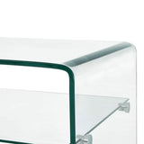 Coffee Table Clear 98x45x31 cm Tempered Glass - 45-Degree Angle
