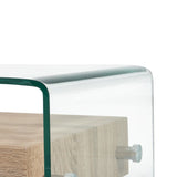 Coffee Table Clear 98x45x31 cm Tempered Glass - 45-Degree Angle