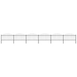 Garden Fence with Spear Top Steel 1070x150 cm Black (6x144943)