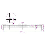 Garden Fence with Spear Top Steel 1005x150 cm Black