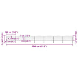 Garden Fence with Spear Top Steel 1248x150 cm Black (7x144943)
