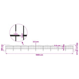 Garden Fence with Spear Top Steel 1506x150 cm Black