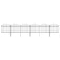Garden Fence with Spear Top Steel 1005x175 cm Black
