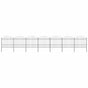 Garden Fence with Spear Top Steel 1172x175 cm Black