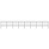 Garden Fence with Spear Top Steel 1426x175 cm Black (8x144944)