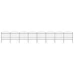Garden Fence with Spear Top Steel 1339x175 cm Black