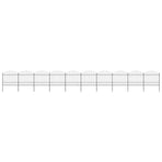 Garden Fence with Spear Top Steel 1673x175 cm Black