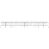 Garden Fence with Spear Top Steel 1781,5x175 cm Black (10x144944)