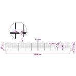 Garden Fence with Spear Top Steel 1673x175 cm Black