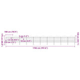 Garden Fence with Spear Top Steel 1781,5x175 cm Black (10x144944) - 45-Degree Angle