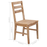 7 Piece Dining Set Solid Wood Acacia