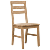 7 Piece Dining Set Solid Wood Acacia - 45-Degree Angle