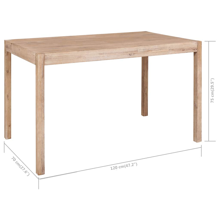 7 Piece Dining Set Solid Acacia Wood