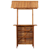 Outdoor Bar Table with Rooftop 113x106x217 cm Solid Acacia Wood - 45-Degree Angle