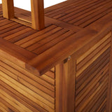 Outdoor Bar Table with Rooftop 113x106x217 cm Solid Acacia Wood - Low Angle
