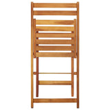 Garden Planter Table with 2 Bistro Chairs Solid Acacia Wood - Top-Down View