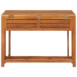 Garden Planter Table with 2 Bistro Chairs Solid Acacia Wood - Close-Up Angle