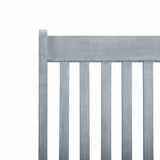 Outdoor Deck Chair with Footrest Grey Wash Solid Acacia Wood