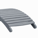 Sun Lounger Grey Wash Solid Acacia Wood - Close-Up Angle
