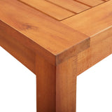Garden Table 88x88x74 cm Solid Acacia Wood - Side View
