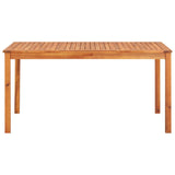 Garden Table 150x90x74 cm Solid Acacia Wood - Front View