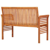2-Seater Garden Bench with Cushion 120 cm Solid Acacia Wood - Top-Down View