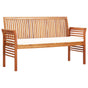 3-Seater Garden Bench with Cushion 150 cm Solid Acacia Wood