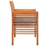 2-Seater Garden Bench with Cushion 120 cm Solid Acacia Wood