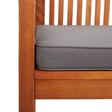 3-Seater Garden Bench with Cushion 150 cm Solid Acacia Wood - 45-Degree Angle