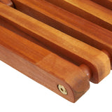 Folding Outdoor Lounge Chair Solid Acacia Wood - Rear View