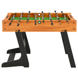 Folding Football Table 121x61x80 cm Light Brown - Front View