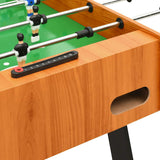 Folding Football Table 121x61x80 cm Light Brown - Close-Up Angle