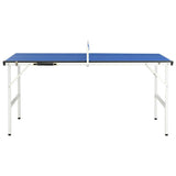5 Feet Ping Pong Table with Net 152x76x66 cm Blue