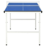 5 Feet Ping Pong Table with Net 152x76x66 cm Blue - Side View