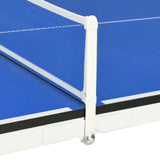 5 Feet Ping Pong Table with Net 152x76x66 cm Blue - Rear View