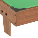 3 Feet Mini Pool Table 92x52x19 cm Brown and Green - 45-Degree Angle