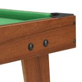 3 Feet Mini Pool Table 92x52x19 cm Brown and Green - Rear View