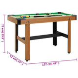 4 Feet Billiard Table 122x61x76 cm Brown