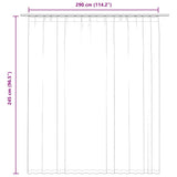 Blackout Curtain with Hooks Black 290x245 cm