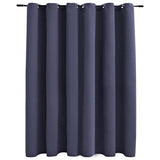 Blackout Curtain with Metal Rings Anthracite 290x245 cm - Front View