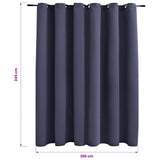 Blackout Curtain with Metal Rings Anthracite 290x245 cm - Rear View