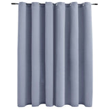 Blackout Curtain with Metal Rings Grey 290x245 cm
