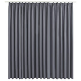 Blackout Curtain with Hooks Grey 290x245 cm - Front View