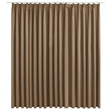 Blackout Curtain with Hooks Taupe 290x245 cm - Front View